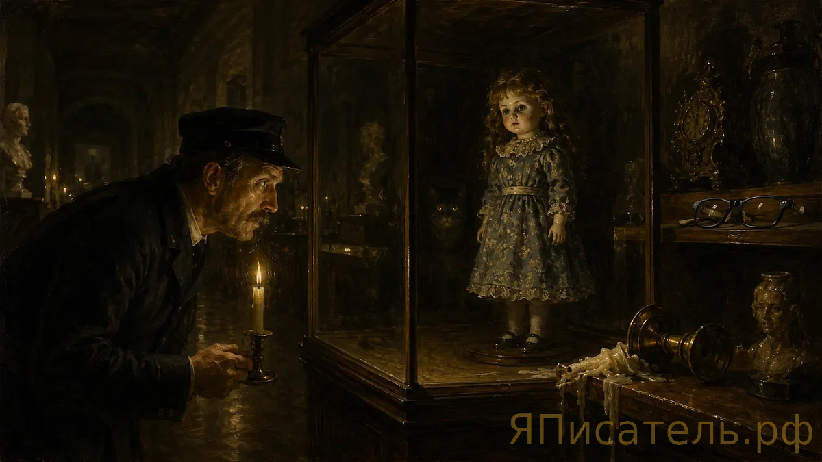 Кукла в синем платье