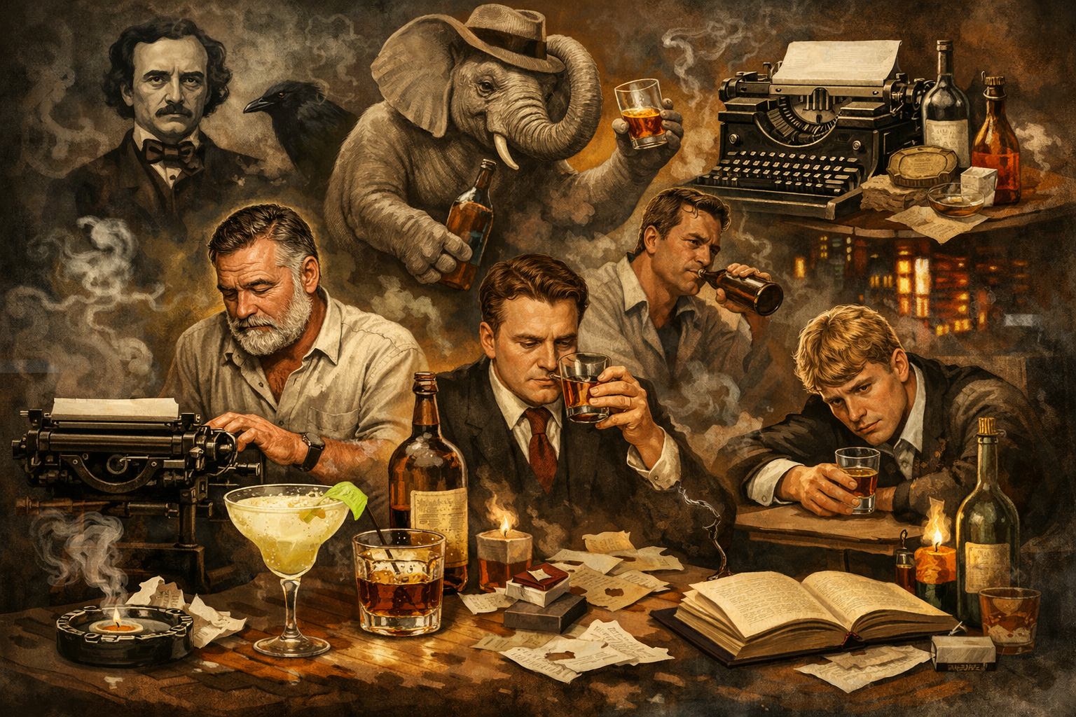 Бухать и писать: почему гении литературы не вылезали из стакана