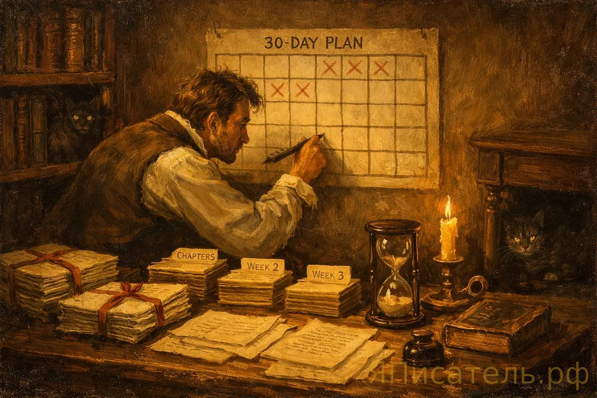 Эксклюзивная проверка: как написать книгу за месяц — пошаговый plan без выгорания