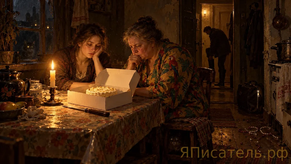 Коробка на коленях