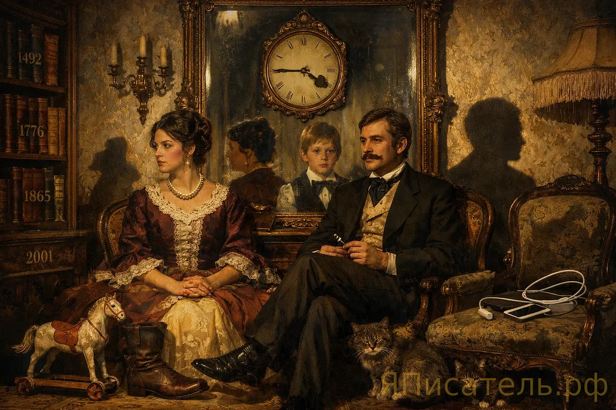 Наслоение времени: несколько прошлых в одной сцене