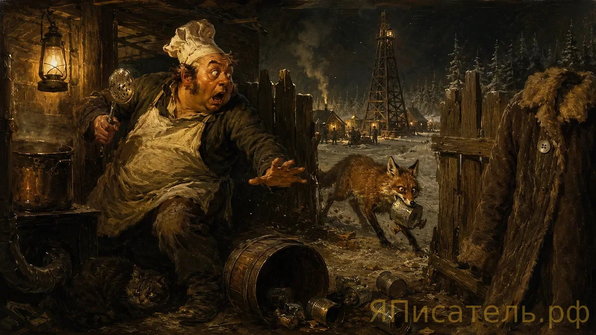Лиса-стажер на буровой