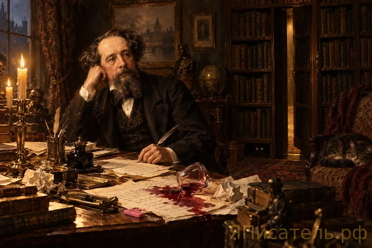 Dickens and His Secret Bookshelf Door
