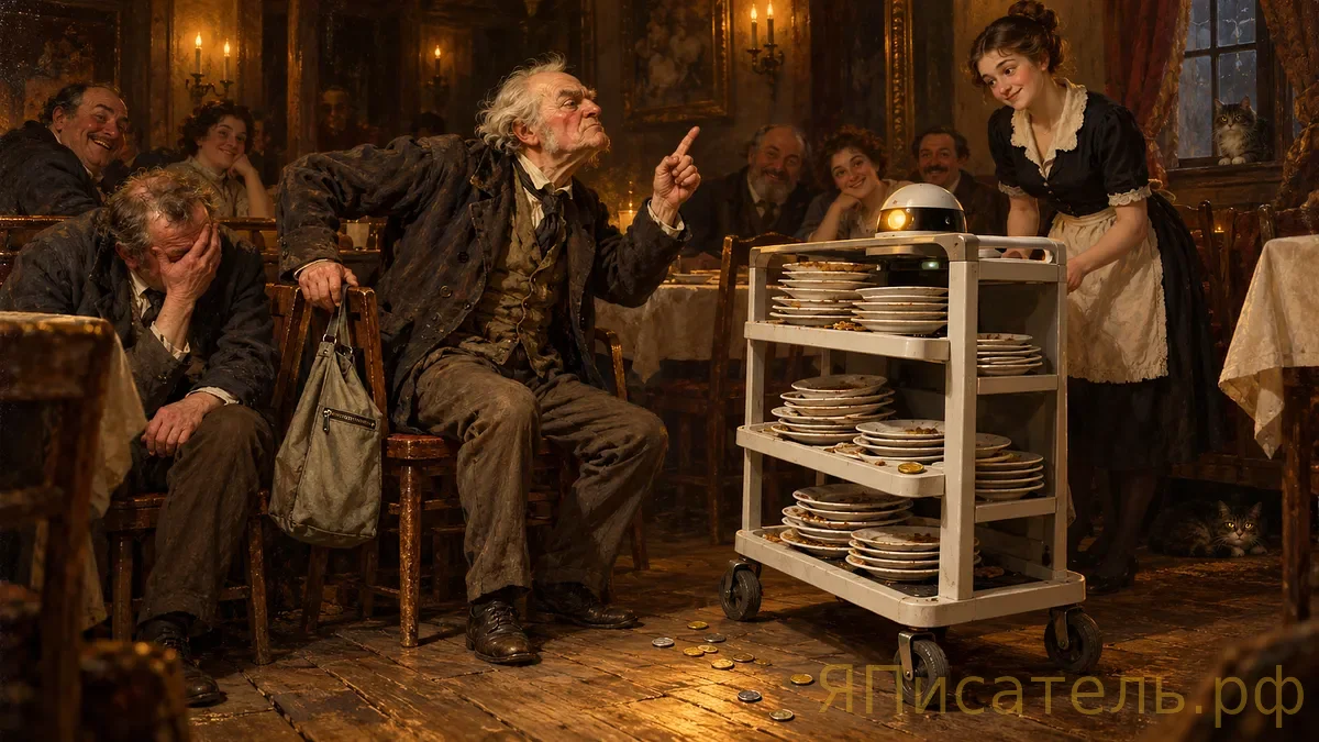 Железный лакей, или Как я тележку для грязной посуды два часа манерам учил