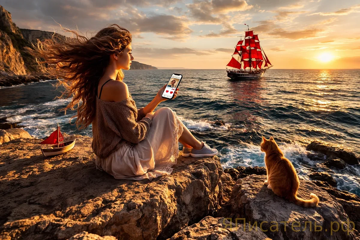 Ассоль в Тиндере: свайпаю влево рыбаков, вправо — только капитанов с алым шёлком на мачтах