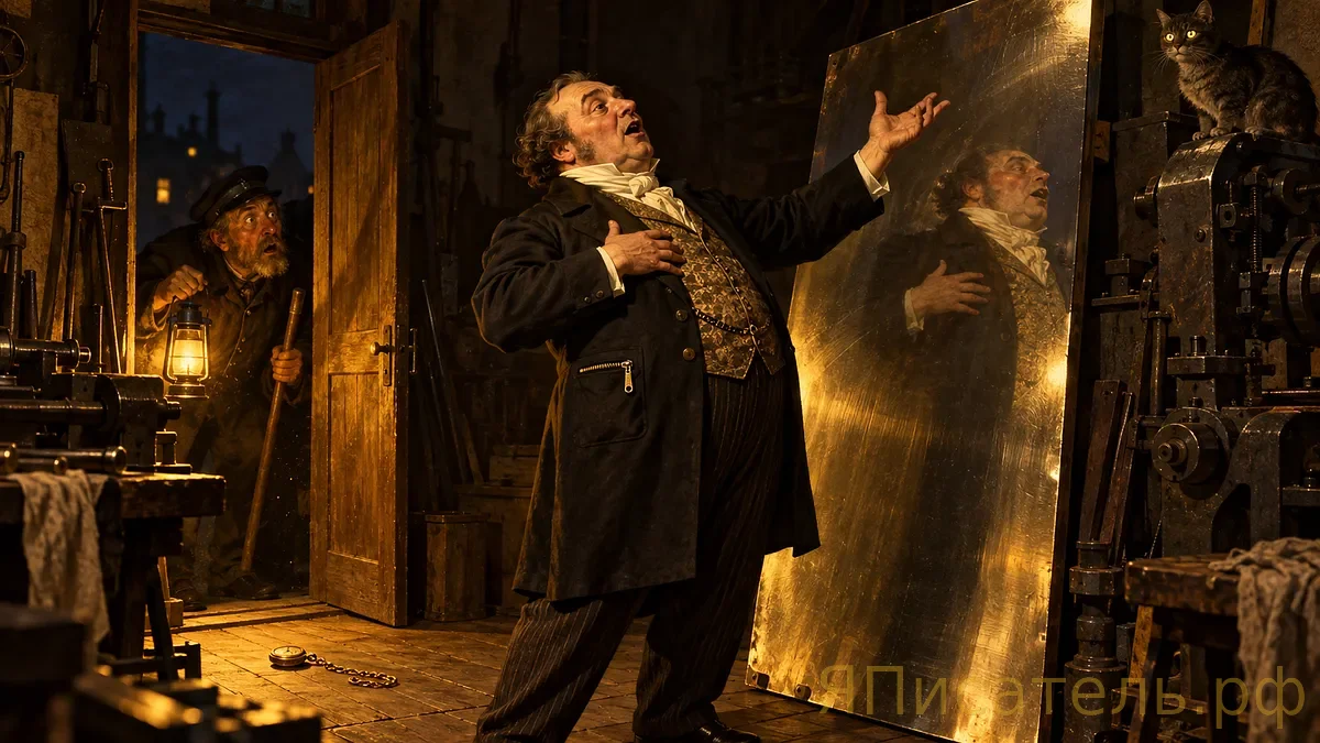 Директор и зеркало в цеху