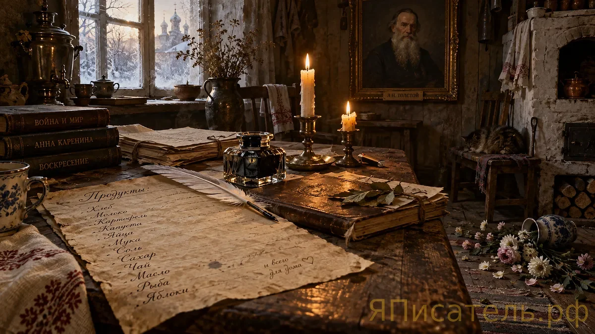 Leo Tolstoy's Grocery List