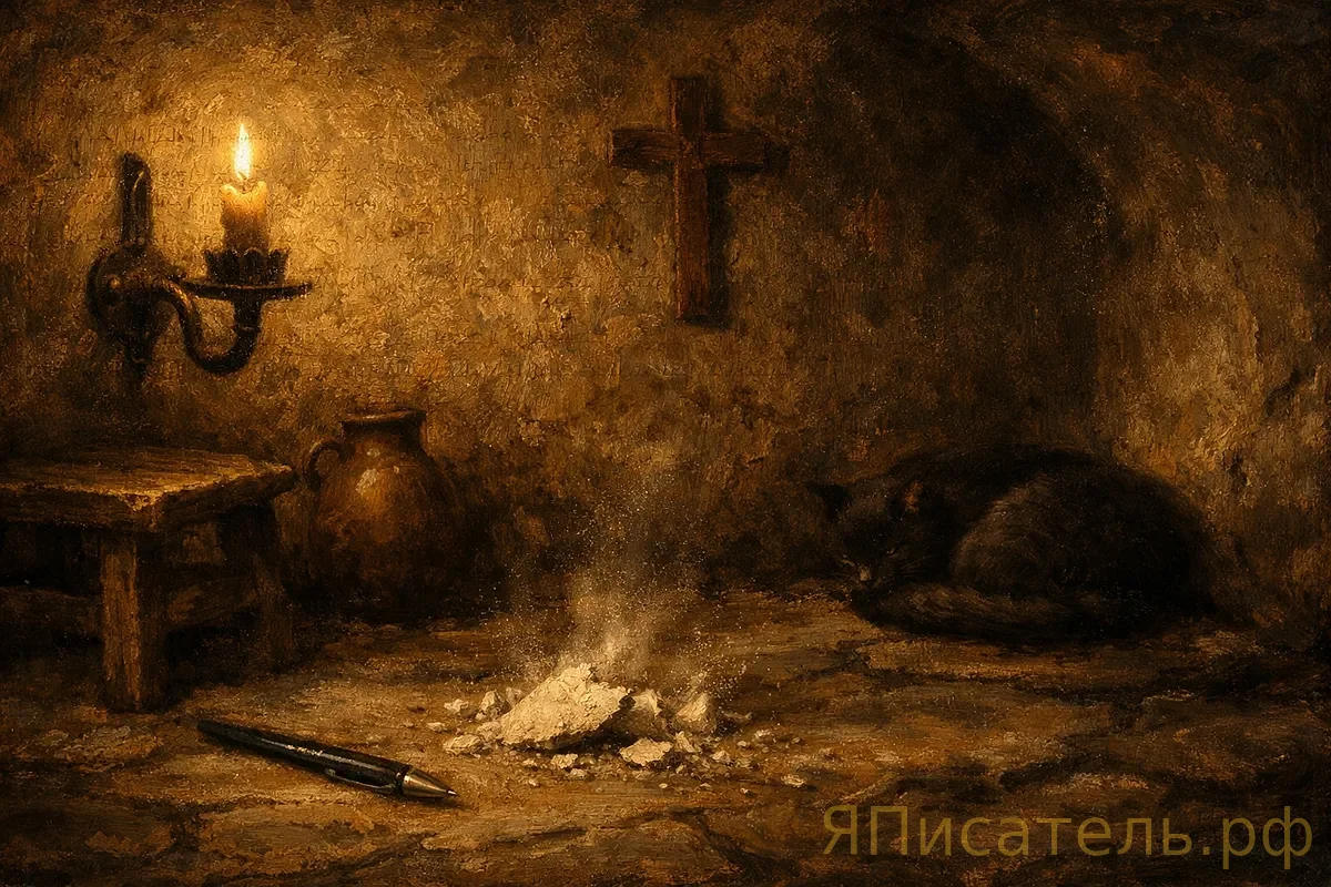 Монах-молчальник из Сербии писал романы на стенах кельи — найдено 11 книг