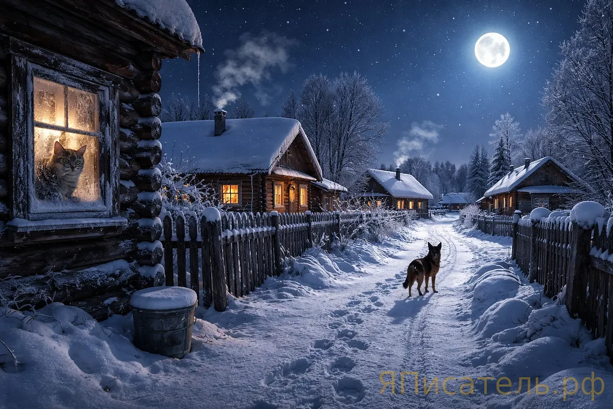 Собака за деревней — подражание стилю Николая Рубцова