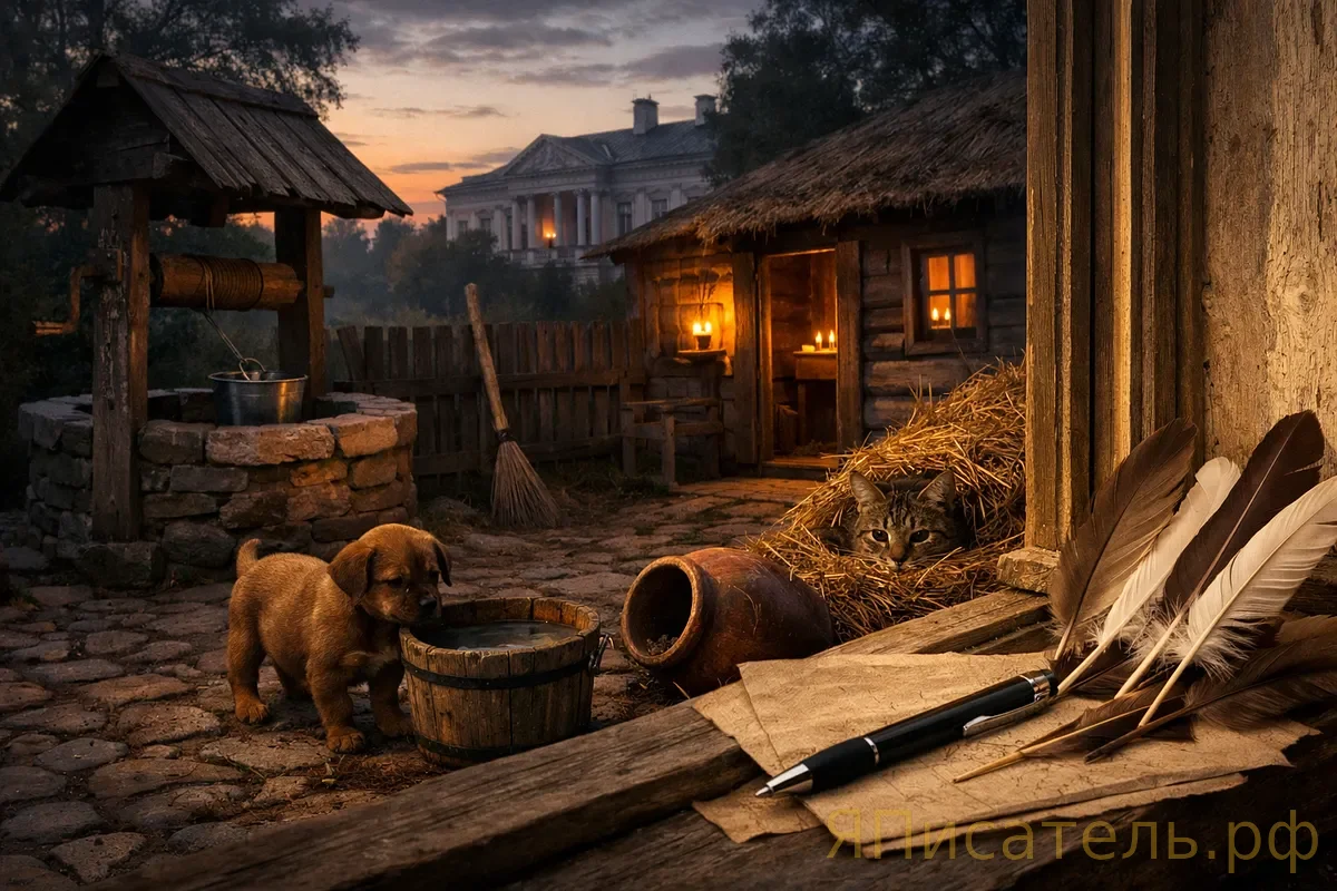 Муму в WhatsApp: Герасим и барыня в чате «Дворовые люди» 🏠🐕