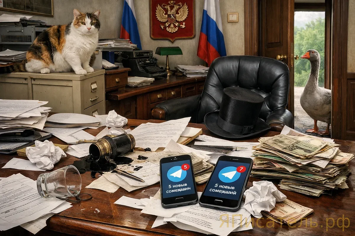 Подслушано_уездный_N: ревизор едет, Хлестаков жрёт осетрину, городничий теряет рассудок — live из катастрофы