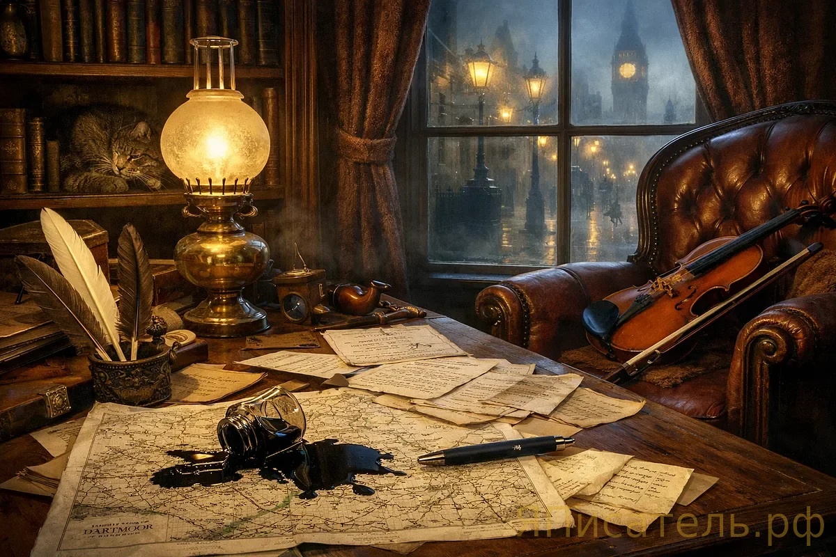 Шерлок Холмс расследует в Твиттере: Тред о псе, болоте и клиенте, который всё время врал 🐕🔍💀