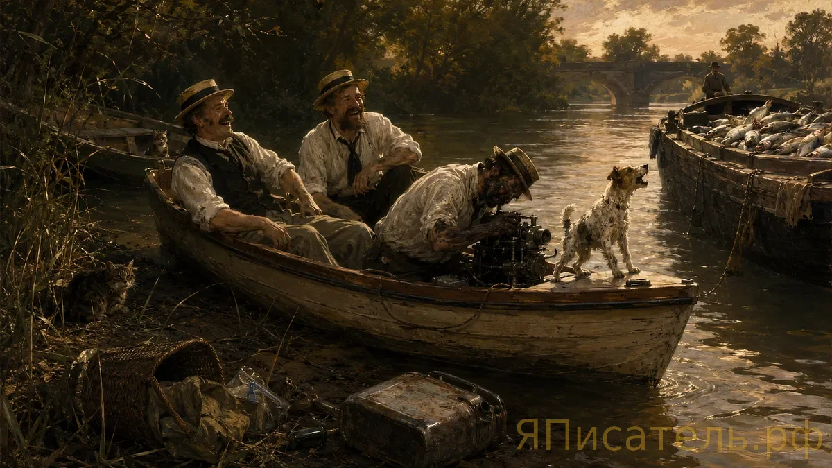 Четверо на моторе, не считая кота: новое несчастье Джорджа