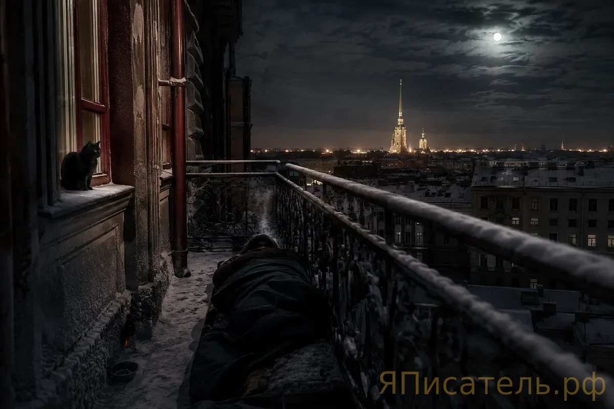 Перо на снегу